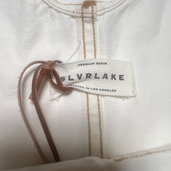 NWT SLVRLAKE + Net Sustain Organic Denim Overalls In Natural White - Picture 10 of 11